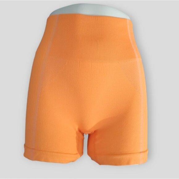 Neon orange tummy support Nylon bike shorts- Small​ - Picture 2 of 11